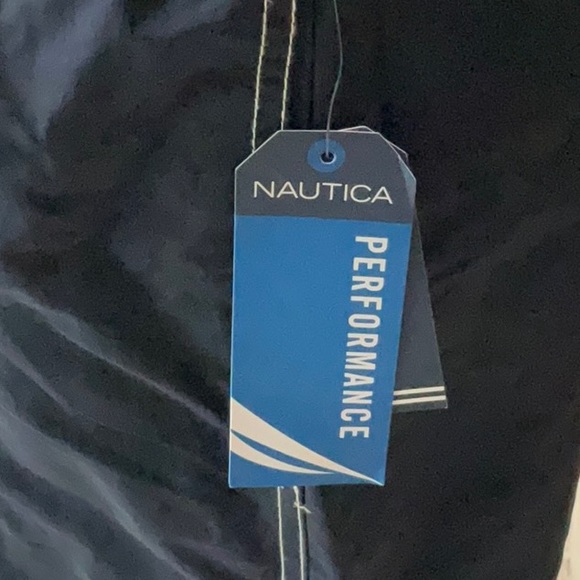 Nautica Mens Quick-Dry Logo Swim Trunk Shorts - Picture 4 of 4